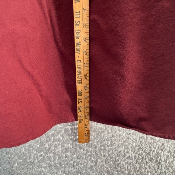 Vintage LL Bean Chamois Cloth Maroon Flannel Shirt Traditional Fit Size L Reg - Picture 8 of 8